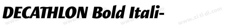 DECATHLON Bold Itali字体转换